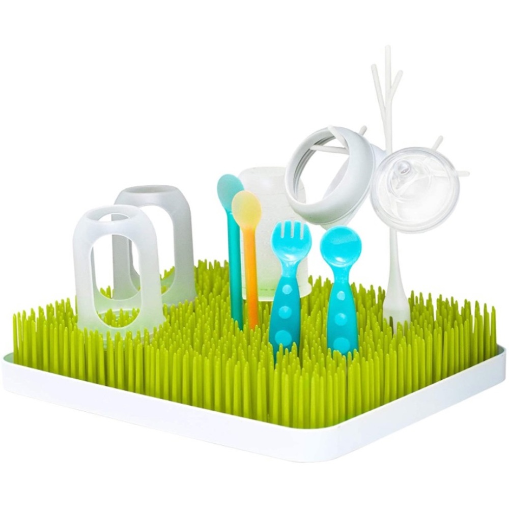 Boon cacti bottle cleaning brush set & drying grass rack